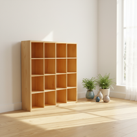 Boîte à plateaux en bois pour compartiments artisanaux Boîtes divisées en bois de bureau