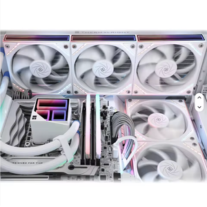 Enfriador de CPU FROZEN 360 WHITE, Dos Ventiladores ARGB de 12 cm y 4 Pines, Radiador Silencioso con Refrigeración por Agua Integrada para CPU FROZEN 360 WHITE - Product Image 3