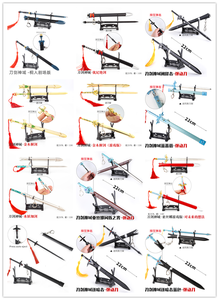 พวงกุญแจดาบโลหะทำจากอนิเมะใหม่ล่าสุด2021มีพู่สีแดงสำหรับร้านขายของที่ระลึก - Product Image 6