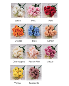 9 Tiges de fleurs artificielles de marigold moulées par injection pour mariage, vente en gros, ornements floraux haut de gamme pour salon - Product Image 3