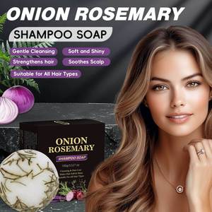 Champú Sólido Artesanal para el Cuidado del Cabello de Marca Privada, 100g, Romero <span class=keywords><strong>y</strong></span> Cebolla, para el Crecimiento del Cabello, Anticaída, Limpieza Suave - Product Image 2