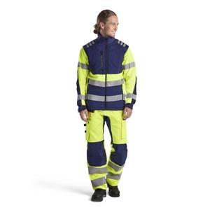 BLAKLADER - 155218113389C68 Pantalón Hi-Vis elástico Amarillo/Azul marino-EAN 7330509702048 ROPA DE TRABAJO DE LA HI-VIS - Product Image 3