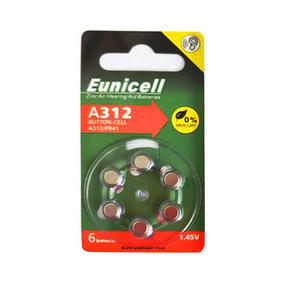 แบตเตอรี่เครื่องช่วยฟังแบบเซลล์กระดุม ซิงค์แอร์ ปราศจากสารปรอท 1.45V รุ่น A312 PR41 A675 ของจีน 312 - Product Image 2