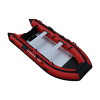 Bateau de pêche et d'aviron en aluminium avec ponton gonflable en PVC pour l'extérieur dérivant sur lac et rivière