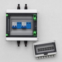 Boîtier de Combinaison AC pour Chaînes de Panneaux Solaires Série HTDB-PV IP65 (4 disjoncteurs AC 2P + 1 ATS 2P + SPD + Protecteur de Tension + Presse-étoupe DB WSPN)