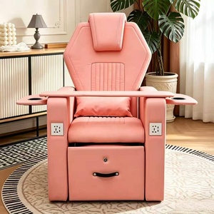 Fauteuil de pédicure électrique réglable avec massage par remous, canapé spa inclinable pour salon de manucure, beauté et extension de cils - Product Image 2