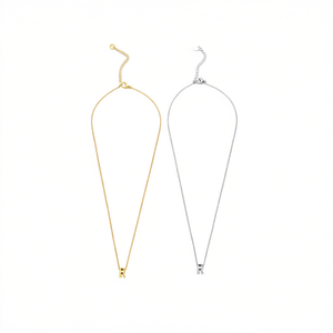 Collana con Lettera R in Acciaio Inossidabile, Confezione da 12 Pezzi, Gioielli alla Moda, Catene per Collane - Product Image 1