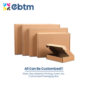 도매 맞춤형 재활용 갈색 크라프트 종이 골판지 우편함 도매 배송 항공기 상자 의류 신발 배송용 - Product Image 1