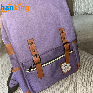 Mochila Ehanking Vintage Oxford para ordenador portátil a rayas con puerto de carga USB delgada resistente al desgarro impermeable viaje de negocios - Product Image 6