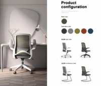 Fauteuil de Bureau Exécutif en Résille de Luxe Pivotant et Inclinable à 180 Degrés, Chaise de Conférence Confortable pour Personnel