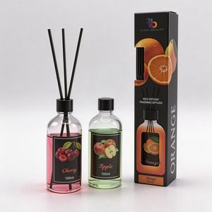 Aceite Esencial Aromático sin Fuego con Aroma a Frutas de Verano, para Uso en Interiores y Dormitorios, Aire Fresco, Duración de 60-90 Días, Botella Negra - Product Image 1
