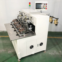 Machine automatique à grande vitesse de bobinage et de torsion de moteurs de ventilateurs de plafond, à commande PLC CNC à quatre stations, avec fonction de coupe de fil