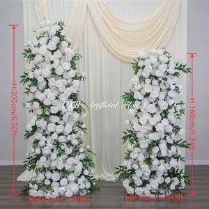 ซุ้มดอกไม้ประดิษฐ์สีเขียวขาวทำมือสไตล์โรแมนติก สำหรับวันวาเลนไทน์ วันขอบคุณพระเจ้า และวันรับปริญญา - Product Image 2