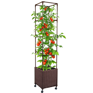 Bacs à <span class=keywords><strong>plantes</strong></span> surélevés avec treillis, jardinières pour tomates, <span class=keywords><strong>plantes</strong></span> <span class=keywords><strong>grimpantes</strong></span>, légumes, fleurs, <span class=keywords><strong>plantes</strong></span>, système d'arrosage automatique, cage à tomates - Product Image 6