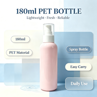 Flacon pulvérisateur PET de 180 ml avec pulvérisateur à fine brume blanche, récipient portable rechargeable pour emballage de cosmétiques, de parfums et de liquides