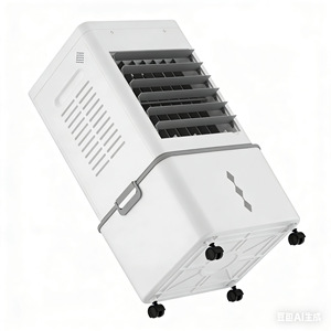 Ventilateur rafraîchisseur d'air portable à eau avec cristaux de glace, vent naturel oscillant gauche et droite, bruit de 50 dB, alimentation électrique - Product Image 2