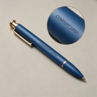 Juego de Bolígrafos Roller de Metal Negro de Lujo con Logotipo Personalizado, Punta Fina de 0.5 mm, Regalo Empresarial