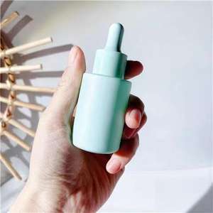 Frasco cuentagotas de vidrio esmerilado colorido personalizado de 30ml Frascos cuentagotas de suero para el cuidado de la piel cosmética - Product Image 3