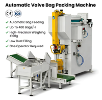 Machine de remplissage automatique de sacs à valve pour poudre de carbonate de calcium et mortier sec, pneumatique haute précision, 25 kg 50 kg |   Contrôle PLC