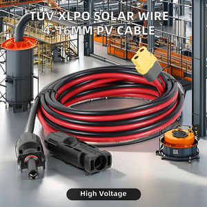 Dây cáp năng lượng mặt trời hợp kim nhôm XLPO 4mm² cao áp 1kV, cáp đơn DC, dây đồng công nghiệp XLPO 30A đã được phê duyệt - Product Image 2