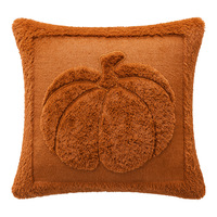 Ensemble de coussins décoratifs en laine d'agneau, motif citrouille d'Halloween, tissés à la main, portables, pour canapé de salon, textiles de maison, qualité supérieure, pour le marché international