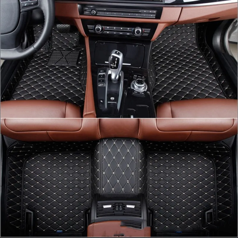 Haute qualité vente chaude couverture complète conception ligne uniforme pressage à chaud antidérapant pédale tapis de pied de voiture pour BMW