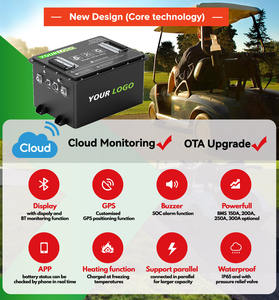 Batterie au lithium pour voiturette de golf 72V 150Ah 6000 + cycles Smart 250A BMS Touch Monitor 28-Amp Charger APP Pris en charge - Product Image 2