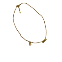 Collier carré porte-bonheur pour femme, chaîne de clavicule minimaliste superposée style Instagram, accessoire doux et élégant