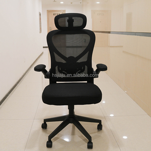 Poltrona Direzionale Girevole Ergonomica da <span class=keywords><strong>Ufficio</strong></span> Regolabile in <span class=keywords><strong>Tessuto</strong></span> con Gambe in Acciaio Inossidabile - Product Image 4