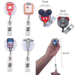 Mix Styles accessori per infermiere mediche RN CNA MA MD LPN stetoscopio retrattile in feltro ID Badge Holder Reel per regalo infermiera