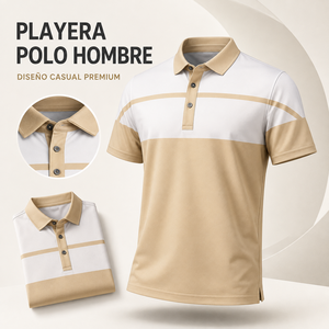 เสื้อโปโลชาย Playera Polo รุ่นพรีเมียม คอปกตัดสี แขนสั้น สไตล์ลำลอง เหมาะสำหรับใส่ไปเที่ยวพักผ่อน รับผลิตตามแบบส่วนตัว - Product Image 2