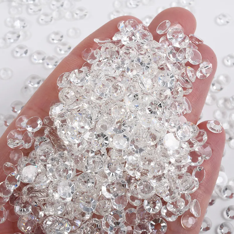 Pedras de diamante transparentes, pedrinhas de cristal transparentes para diy, 2mm 3mm 4mm 5mm 6mm