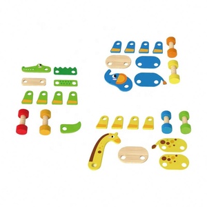 Ensemble imprimé en bois Holz Spielzeug Blocs <span class=keywords><strong>de</strong></span> <span class=keywords><strong>domino</strong></span> pour animaux Ensemble en bois pour animaux <span class=keywords><strong>de</strong></span> <span class=keywords><strong>la</strong></span> <span class=keywords><strong>ferme</strong></span> - Product Image 2