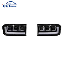 Faros Delanteros para Toyota Land Cruiser 2008-2015 FJ200 LC200, Luces de Circulación Diurna DRL LED, Luces Antiniebla LED Completas, Lámpara Delantera con Animación de Encendido