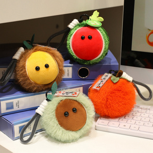 Dưa hấu rồng trái cây và hạt dẻ nhồi bông đồ chơi sang trọng lưới lót <span class=keywords><strong>Keychain</strong></span> xúc tiến bán buôn búp bê sang trọng <span class=keywords><strong>Keychain</strong></span> - Product Image 4