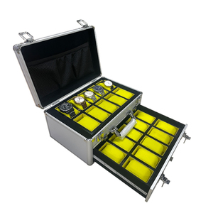 頑丈な20スロット腕時計ボックスオーガナイザー、耐衝撃フォーム付き防水アルミニウム/金属製収納ケース - Product Image 6