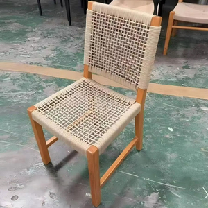 Vente en gros au Canada, meubles de maison modernes et minimalistes faits à la main en teck, chaises de salle à manger d'extérieur en bois tressé écologiques, ensemble de 2/4/6 - Product Image 3