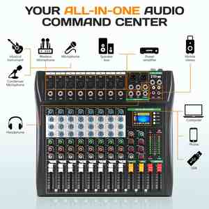 Consola <span class=keywords><strong>de</strong></span> <span class=keywords><strong>Mezclas</strong></span> Profesional XTUGA CT6/8 <span class=keywords><strong>de</strong></span> 6/8 Canales, Tarjetas <span class=keywords><strong>de</strong></span> Sonido, Mezclador <span class=keywords><strong>de</strong></span> Audio, Consola <span class=keywords><strong>de</strong></span> <span class=keywords><strong>Mezclas</strong></span> <span class=keywords><strong>para</strong></span> Grabación <span class=keywords><strong>de</strong></span> Audio - Product Image 2