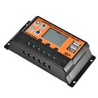 Contrôleur de Charge pour panneaux solaires, 12V/24V, 10A/20A/30A/40A/50A/60A/100A, régulateur avec écran LCD et double Port USB 5 V