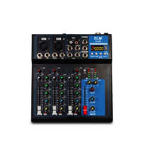 Professionnel F4 4 Ch karaoké musique 4 Aux Studio enregistrement Consoles de son enregistreur contrôleur Dsp Interface Audio mélangeur Dj
