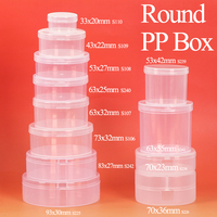 Boîte de rangement personnalisée WEISHENG avec logo, boîte de présentation ronde à charnières en PP, boîte d'emballage en plastique pour petits articles