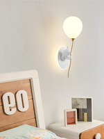 Lampe murale en forme de ballon d'ours de dessin animé créatif nordique en ABS pour chambre d'enfant, dimension 12 cm, pour une ambiance lumineuse mignonne dans la chambre de garçon ou de fille