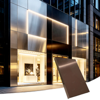 Panneau en nid d'abeille en acier inoxydable bicolore résistant aux intempéries pour façade extérieure de magasin de marque de mode