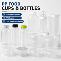 PP Plastic voedselbeker emmer fles 120ml-1000ml yoghurt fruit drank verpakking container gemaakt in China