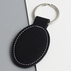 Llavero de Cuero Sintético Promocional Personalizable con Logotipo Grabado con Láser, Llavero Ovalado de Cuero PU - Product Image 6