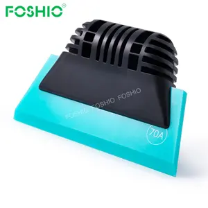 Foshio Customize Logo 70A 80A 90A Durometer Rubber Vinyl Squeegee Blade Scraper For Car Film install