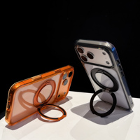 Casing HP Kristal Bening Grosir dengan Stand Putar 360 Derajat, Cincin Magnet, dan Pengisian Daya Nirkabel untuk iPhone 15 16 17 17P 17PM 18P 18PM 18