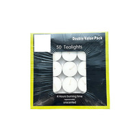 Usine de bougies 50pcs 4 heures de combustion bougie chauffe-plat sans goutte pour les vacances