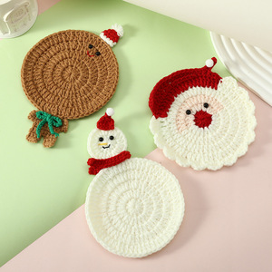 Sous-verres tissés à la main, tapis pour tasses à thé, coussinets isolants pour tasses d'eau de bureau, produits au crochet finis - Product Image 6