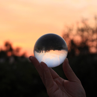 60mm verre clair photographie K9 boule de cristal Contact balle de jonglage tour de magie scène gros plan accessoires de magie